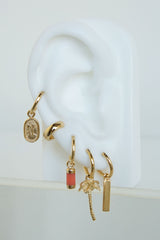 Classic bar earring gold plated