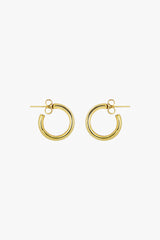 Small hoop earring gold plated (15mm)
