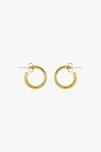 Small hoop earring gold plated (15mm)