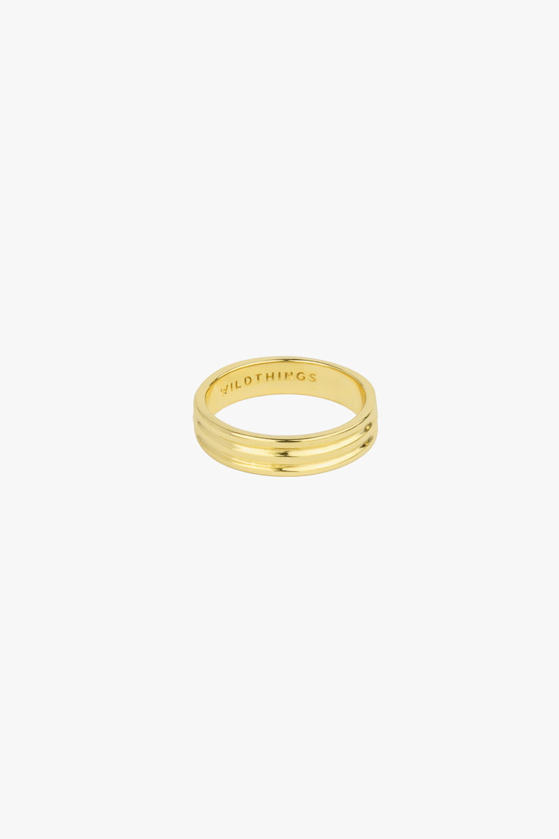 Triple pinky band gold plated