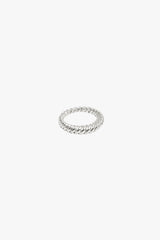 Twisted pinky ring silver